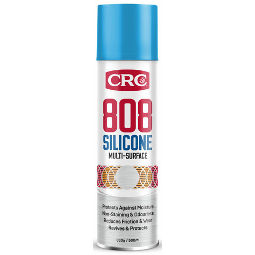CRC Aerosol 808 Silicone Spray Multi-Purpose Enhancer, Lubricant & Protectant 330g