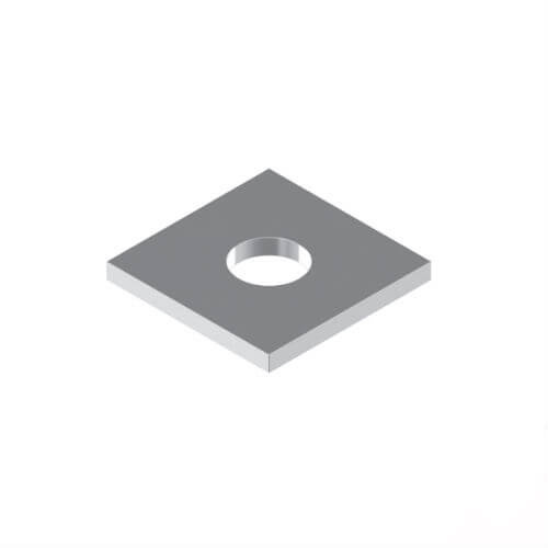 50 x 50 x 3 M10 316 Stainless Steel Flat Square Washer - Box of 50