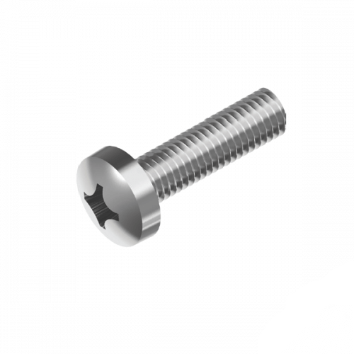 M2 x 4 304 Stainless Steel Phillips Pan Head Metal Thread (Machine) Screw - Box of 100