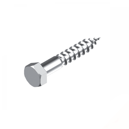 M6 x 30 316 Stainless Steel Hex Coach Screw - Box of 100