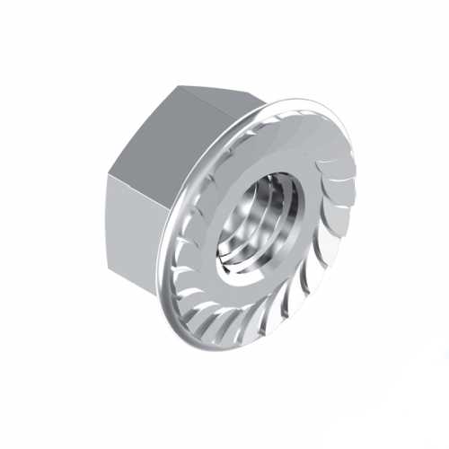 M4 316 Stainless Steel Hex Serrated Flange Nut - Box of 100