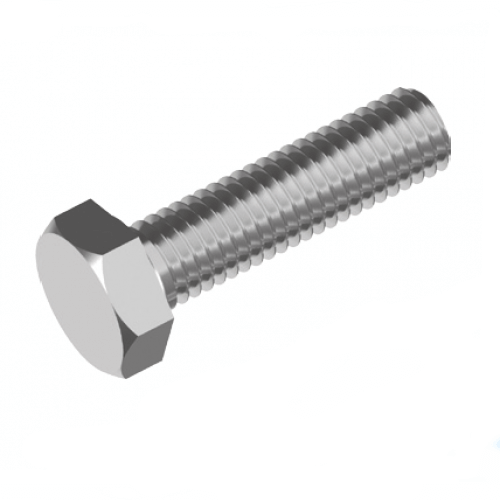 M5 x 60 304 Stainless Steel Hex Set Bolt - Box of 100