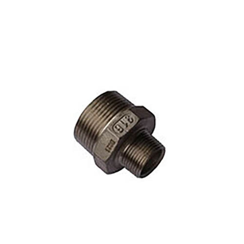 AAP 10 x 8mm Reducing Hex Nipple BSP 316 Stainless Steel SSN1008