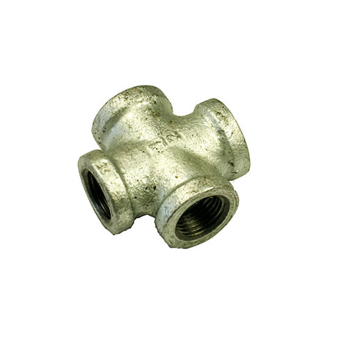 AAP 1-1/2" (40mm) Cross Galvanised Malleable Iron LCR40