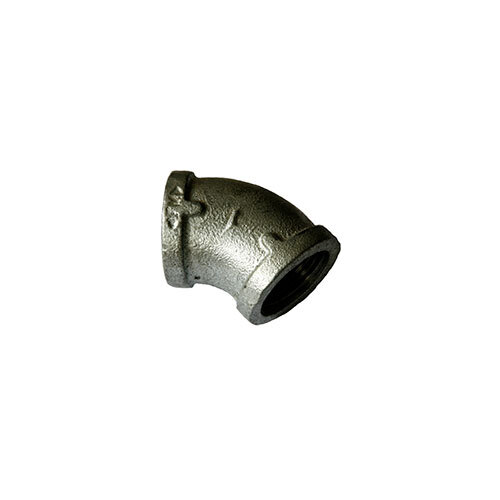 AAP 1/2" (15mm) 45° Elbow F/F Galvanised Malleable Iron LEF15