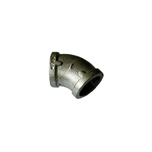 AAP 3" (80mm) 45° Elbow F/F Galvanised Malleable Iron LEF80