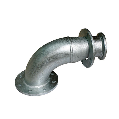 AAP 4" x 3" Loose Flanged Reducing Elbow Type-D Galvanised IER10080