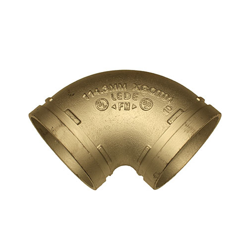 AAP 1-1/4" (32mm) Roll Groove 90° Elbow - Galvanised GE32G