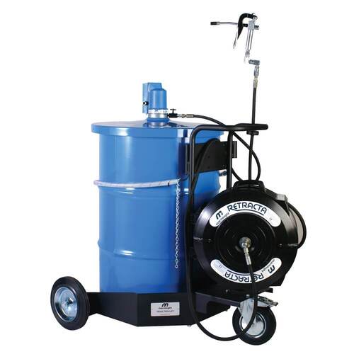 Macnaught Portable 180kg Grease Pump with Trolley & Hose Reel GS100-01