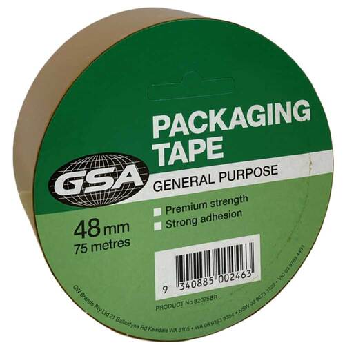 GSA Packaging Tape Brown 48mm x 75m