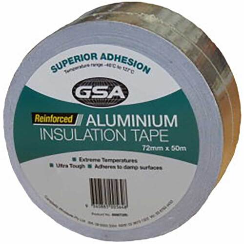 GSA Reinforced Aluminium Foil Insulation Tape 72mm x 50m
