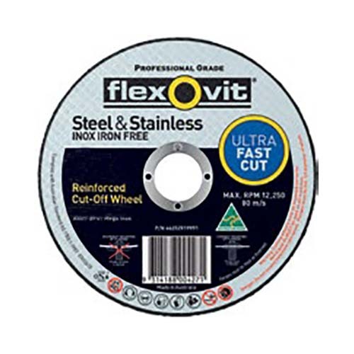 Flexovit Cut Off Wheel Mega Ultra Thin 100 x 1.0 x 16.0mm - Pack of 100