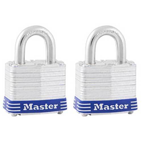 Master Lock 3TAU 40mm Laminated Steel Padlock 2 Pack KA, 2 Keys Box of 4