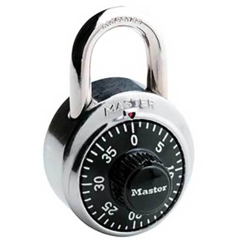 Master Lock 1502MASM 48mm Dial Black General Security Solution Padlock