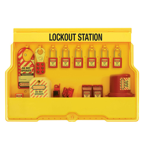 Master Lock 20-piece Lockout Station includes 6 Padlocks + more