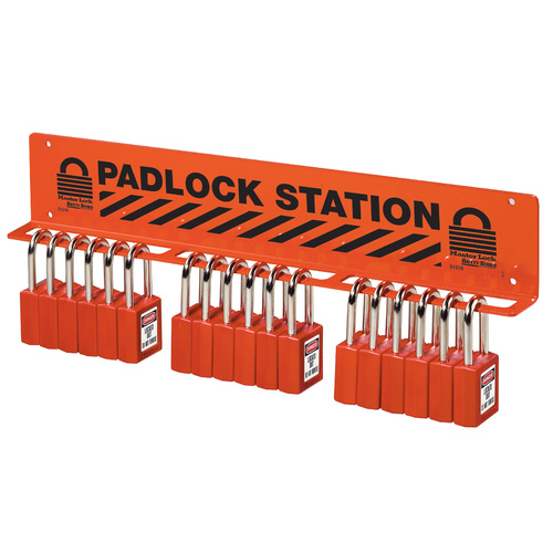 Master Lock Padlock Station / Padlock Rack - Holds 22 Padlocks