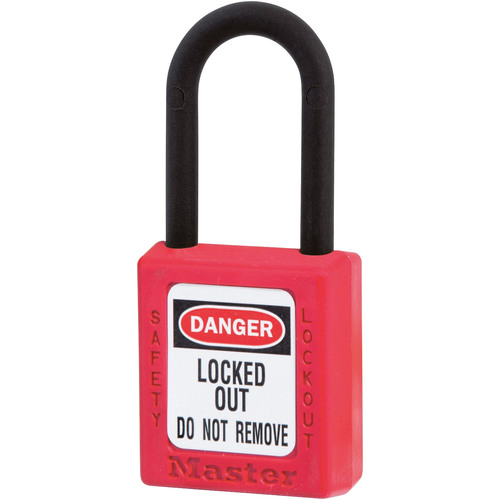 Master Lock 0406RED 38mm Red Safety Padlocks Keyed Different