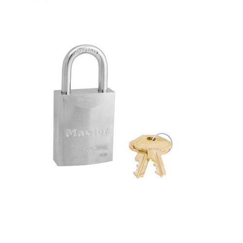 Master Lock Solid Steel Padlock 6 x 27 x 20mm Boron Shackle, 40mm Wide Body