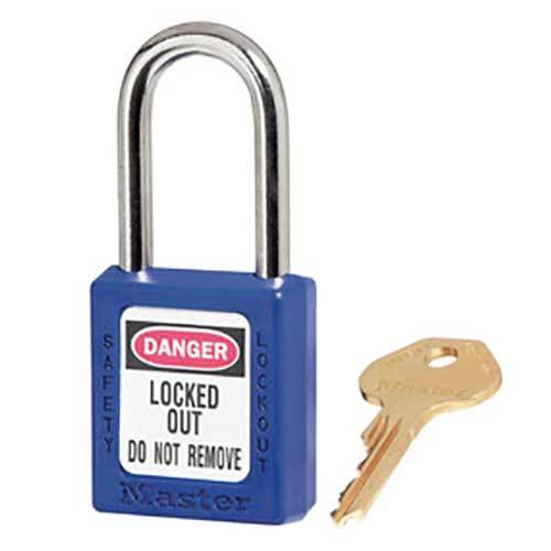 Master Lock 0410BLUKA5 38mm Thermoplastic Safety Padlock Keyed Alike - Set of 5