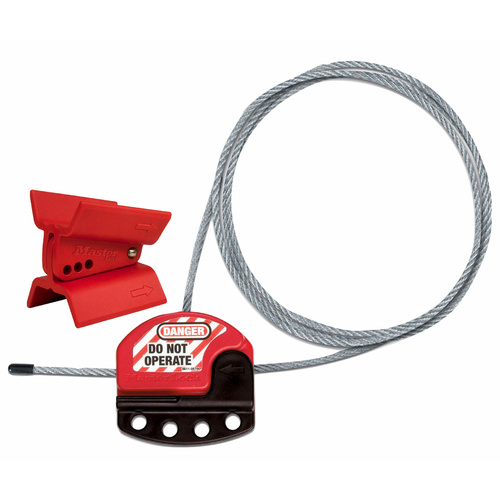 Master Lock Butterfly Valve Lockout with Cable