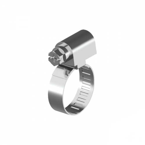 25-40 x 9mm 304 Stainless Steel Size 1 Worm Drive Hose Clamp Box of 10