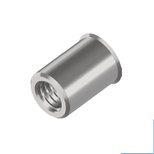 M6 304 Stainless Steel Left Hand Thread Small Flange Rivet Nut Box of 100