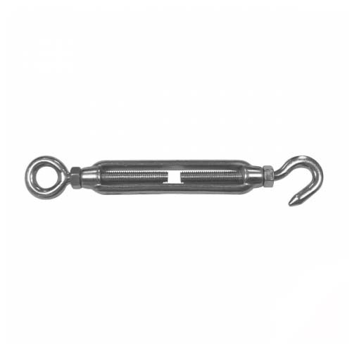 M12 316 Stainless Steel Hook/Eye With Lock Nuts Open Body Turnbuckle  Box of 2