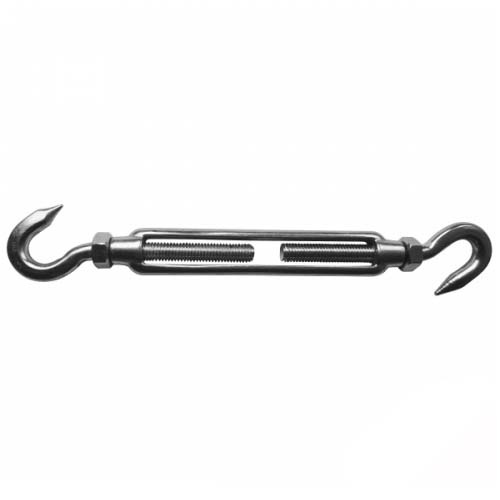 M20 316 Stainless Steel Hook/Hook With Lock Nuts Open Body Turnbuckle