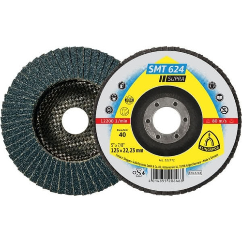 Klingspor Flap Disc 40 Grit 100mm x 16mm Bore Zirconia 322759