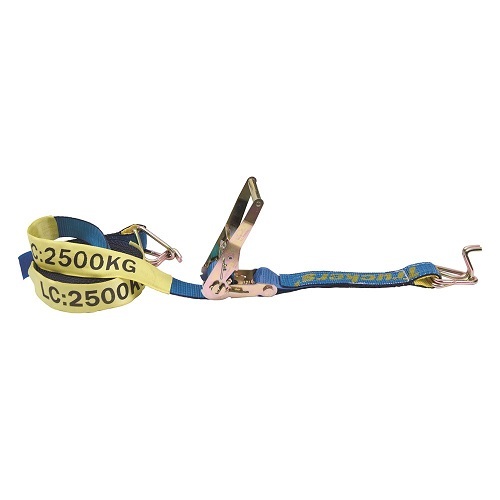 Beaver 50mm x 9m Hand Ratchet And Strap 2500Kg, W/ Hook & Keeper