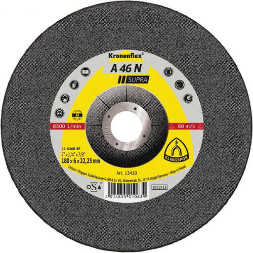 Klingspor Grinding Disc Soft 125mm x 6 x 22.23mm Bore 2226