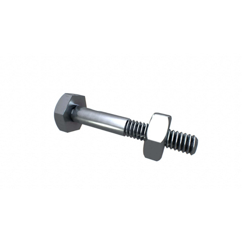 M6 x 20 Hex Bolt and Nut, Cold Mild Steel Zinc G4.6 - Box of 200