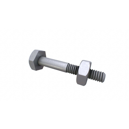 M16 x 350 Hex Bolt and Nut, Hot Dip Galvanised Class 4.6 - Pack of 25