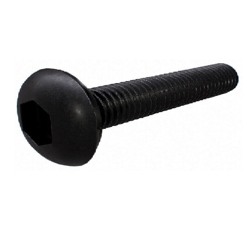 1/4 x 1" UNF Button Head Socket Screw Plain  - Box of 100
