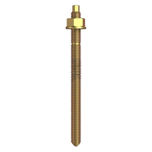 M12 x 160 Yellow Zinc Chemical Anchor Stud Bolt - Box of 10