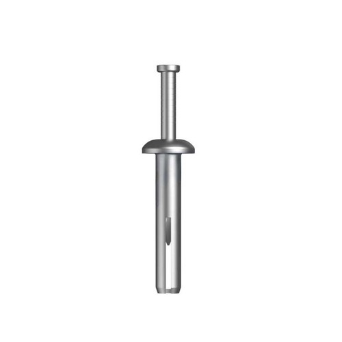 6.5 x 25mm Nail-In Anchor Mushroom Head, Zinc Alloy Body - Box of 100