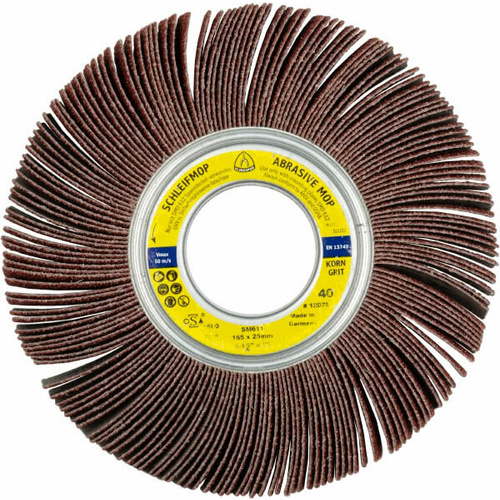 Klingspor Flap Wheel 60 Grit 165mm x 50mm Pleated - Box of 3 12107
