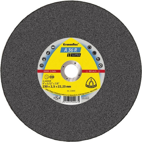 Klingspor Cut Off Wheel Medium 230mm x 2.5 x 22.23 Box of 25 - 123833