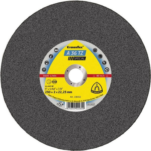 Klingspor Cut Off Wheel Hard 230mm x 2 x 22.23 Box of 25 - 136552