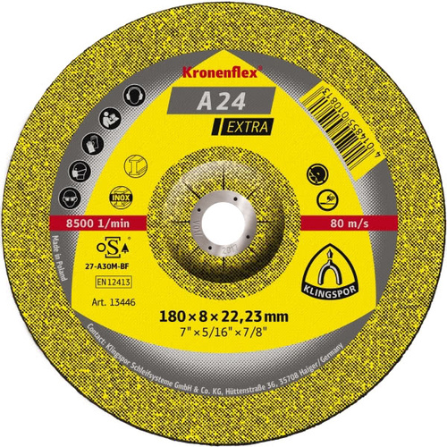 Klingspor Grinding Disc Medium 100mm x 6 x 16 Box of 10 328786