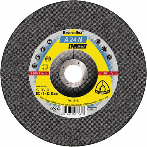 Klingspor Grinding Disc Soft 180mm x 6 x 22.23 Box of 10 13412