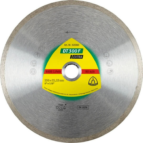 Klingspor Diamond Blade Continuous Rim 100mm x 1.6 x 22.23 Bore 330623