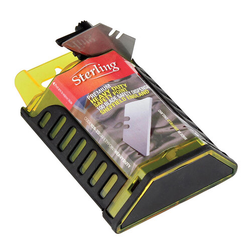 Sterling 928-2D Heavy Duty Bull Nose Blade In Dispenser - 100/Pack
