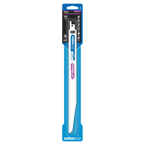 Sutton H50530010 300mm Reciprocating Blade - Metal 10 TPI - 2 Pack