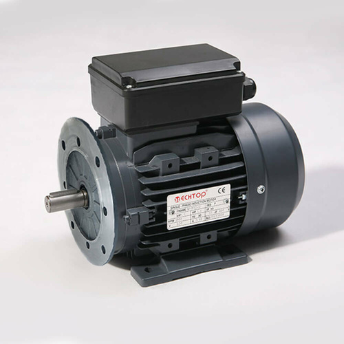 TechTop 0.06kW 0.08 HP Motor 1 Phase 4 Pole, 1360 RPM, Foot & Flange TA4A0064TMY
