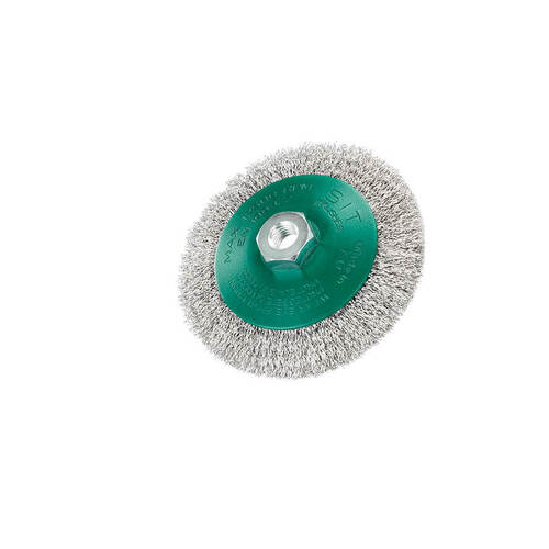 Wire Brush - SIT 945 Crimped Conical Stainless Steel Wheel 95mm x M14