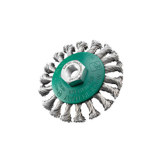 Wire Brush SIT 950 Twist Knot Stainless Steel Conical Brush 95mm x M14
