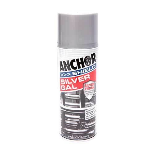Anchor Shield Acrylic Touch-Up Aerosol Paint  Silver Gal  300g