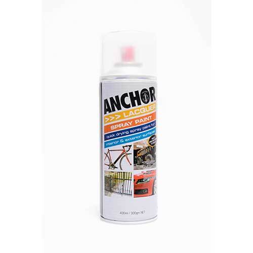 Anchor Lacquer Aerosol Paint Flat Clear 5% Gloss 300g