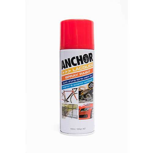 Anchor Lacquer Aerosol Paint Red 300g